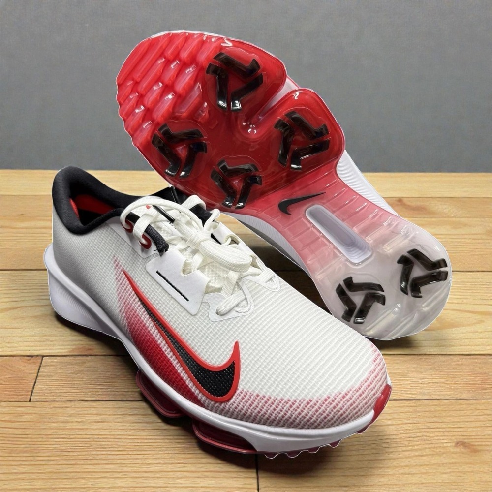 Nike Air Zoom Infinity Tour 2 Golf Red FD0217-101 Men's Size‎ 9.5 New Spiked